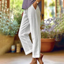 Eco-Friendly Cotton Straight-Leg Trousers