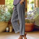 Eco-Friendly Cotton Straight-Leg Trousers