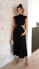 Chic Cut-Out Waist Jumpsuit for Stylish Appeal