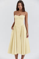 Sleek Corset-Style Midi Dress