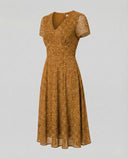 Chic V-Neck A-Line Dress with Flowing Hem