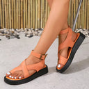 Chic Criss-Cross Ankle Strap Platform Sandals