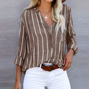 Chic Women's Striped Blouse in Trendy Design