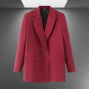 Vintage Inspired Women's Double-Breasted Office Blazer