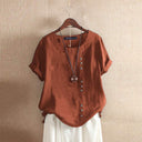 Stylish Cotton Blouse with Chic Button Closure