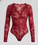 Chic Long Sleeve Lace Bodysuit for Women