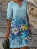 Floral Pattern Women's Dress - Chic Style