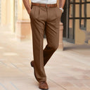 Chic Mid-Rise Straight Leg Trousers