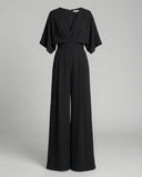 Chic V-Neck Jumpsuit for Effortless Style