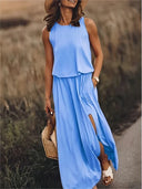 Chic Solid Color Maxi Dress for Women
