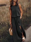 Chic Solid Color Maxi Dress for Women