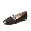 Chic Slippers with Shimmering Upper and Pearl Accents