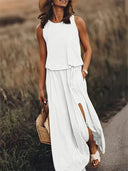 Chic Solid Color Maxi Dress for Women