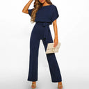 Chic Ruffled Sleeve Jumpsuit with Stylish Belt