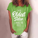 Trendy Round Neck Graphic Tee