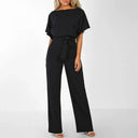 Chic Ruffled Sleeve Jumpsuit with Stylish Belt