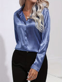 Chic Satin Blouse for Autumn Style