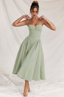 Corset-Style Midi Dress for Chic Elegance