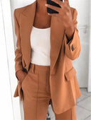 Chic Women's Blazer Set - Flattering Design