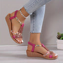 Chic Bohemian Braided Wedge Sandals