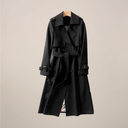 Women's Classic Belted Trench Coat – Stylish Double-Breasted Outerwear