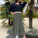 Chic Pleated Maxi Skirt for All Seasons