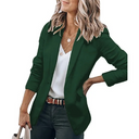 Chic Black Blazer with Puff Sleeves for Women