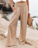 Chic Wide Leg Cotton Trousers