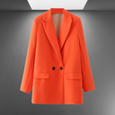 Vintage Inspired Women's Double-Breasted Office Blazer