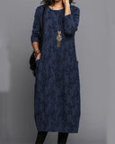 Chic Long Sleeve Pocket Dress