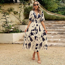 Vintage Lantern Sleeve Dress for Women