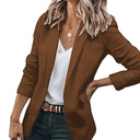 Chic Black Blazer with Puff Sleeves for Women