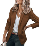 Chic Women's Solid Color Blazer Jacket