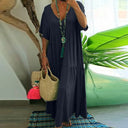 Chic Women's Maxi Dress in Flowing Fabric