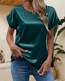 Shiny Satin Blouse for Effortless Chic