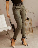Chic High-Waisted Cargo Trousers