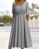 Chic Midi Dress with Tummy Control