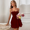 Chic Women's Bow Bandage Midi Dress