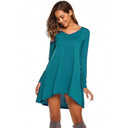Chic Asymmetrical V-Neck Dress for Women
