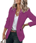 Chic Women's Solid Color Blazer Jacket
