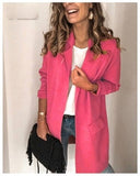 Chic Solid Color Long Sleeve Blazer