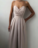 Chic High-Waist Spaghetti Strap Jumpsuit