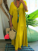 Chic Women's Maxi Dress in Flowing Fabric