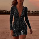Gold Sequin Dress for Women's Parties & Events