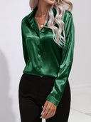 Chic Satin Blouse for Autumn Style