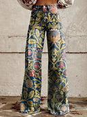 Chic Floral Patterned Jeans for Effortless Style