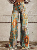 Chic Floral Patterned Jeans for Effortless Style