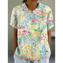 Pastoral Floral Cotton Blouse for Effortless Style