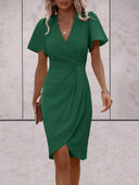 Chic V-Neck Wrap Dress in Classic Design