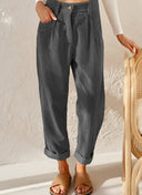 Chic Straight Corduroy Trousers for Everyday Wear